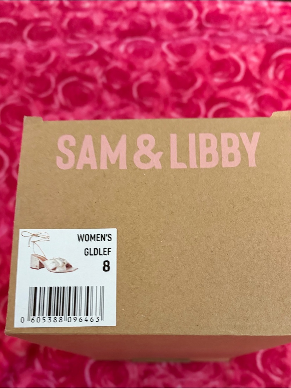 ❤️Sam & Libby Women’s Gold Block Heel Sandals with Ankle Tie New in Box Size 8 - Picture 2 of 11